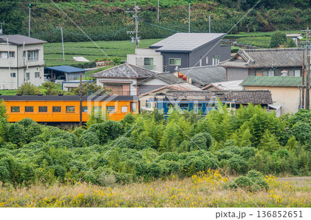 島田市の大井川鐡道の抜里駅周辺の風景と街並み(静岡県) 136852651