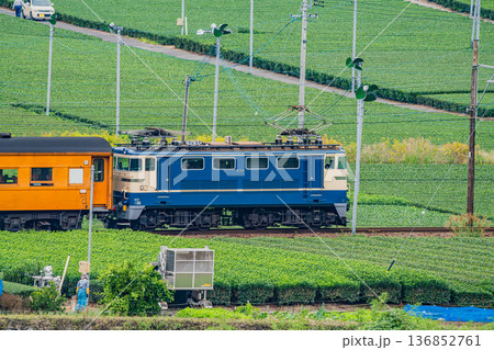 島田市の大井川鐡道の抜里駅周辺の風景(静岡県) 136852761