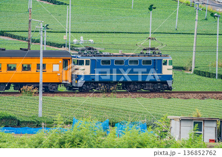島田市の大井川鐡道の抜里駅周辺の風景(静岡県) 136852762