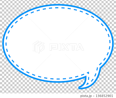 Simple colored line speech bubble, round shape Simple colored line speech bubble, round shape 136852901