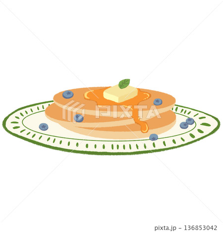 ブルーベリーハニーバターパンケーキ 136853042