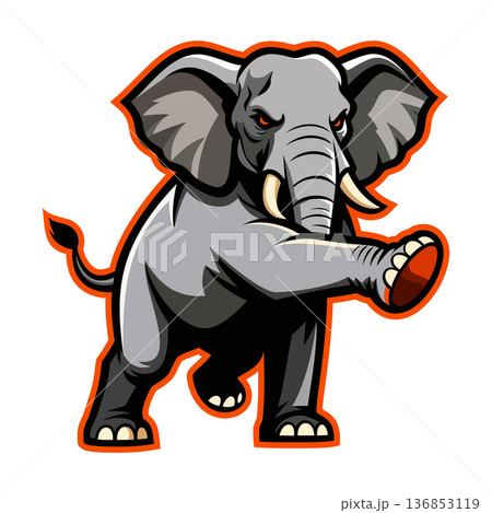 elephant mascot logo design vector template elephant mascot logo design vector template 136853119