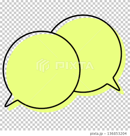 Simple, misaligned speech bubbles, overlapping conversations Simple, misaligned speech bubbles, overlapping conversations 136853204