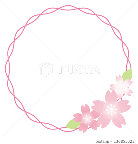 華やかな桜のフレーム 華やかな桜のフレーム 136853323
