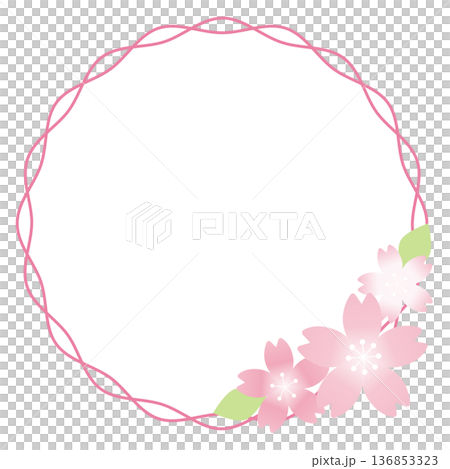 華やかな桜のフレーム 華やかな桜のフレーム 136853323