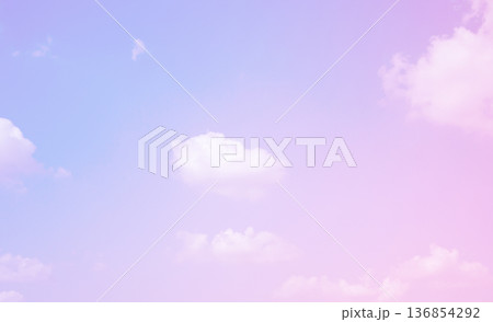 Beautiful clouds and blue sky with pastel color 136854292