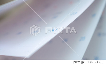 Abstract blur calendar page flipping sheet close up background business schedule planning appointment meeting concept 136854335