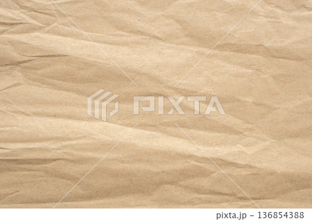 Abstract crumpled and creased recycle brown paper texture background Abstract crumpled and creased recycle brown paper texture background 136854388