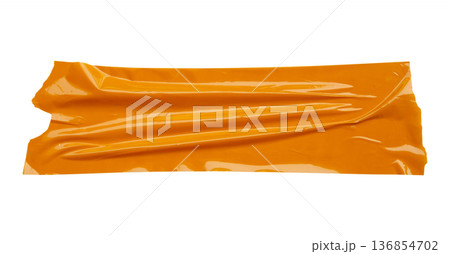 Brown adhesive tape isolated on white background Brown adhesive tape isolated on white background 136854702