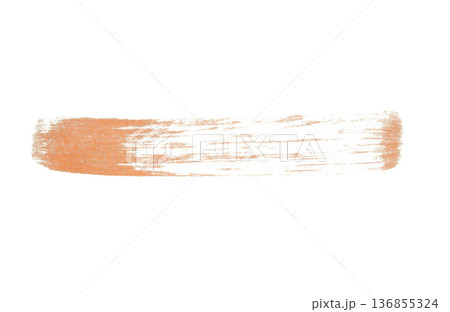 Orange brush stroke isolated on white background Orange brush stroke isolated on white background 136855324