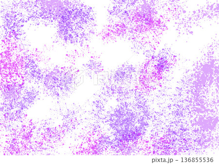 上品な水彩のパープルとピンクの飛沫、背景テクスチャ 136855536