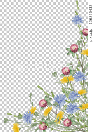 Wildflowers Watercolor Postcard Wildflowers Watercolor Postcard 136856432
