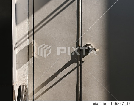 Metal Door Geometric Shadow Lines Sunlight Minimalist Architecture Metal Door Geometric Shadow Lines Sunlight Minimalist Architecture 136857138