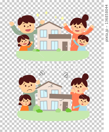 Some families are happy to see their house, while others are disappointed 136858044