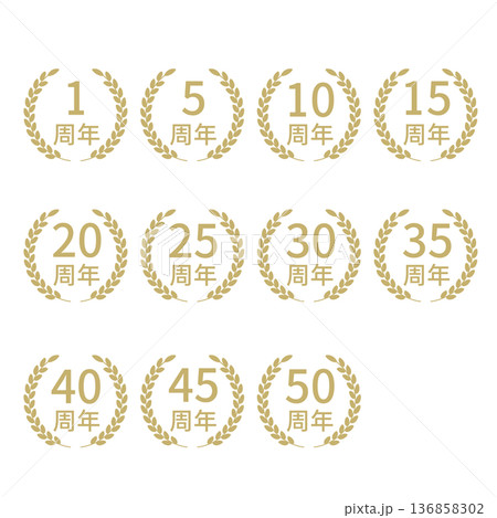 周年記念素材 136858302