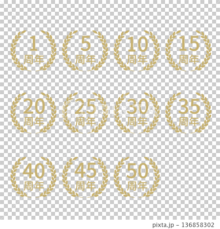 周年記念素材 136858302