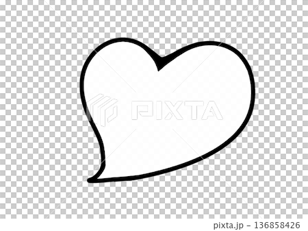 心形對話框（黑色） 136858426