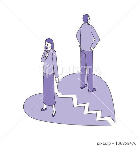 別れる男女 136858476