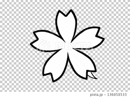 Cherry blossom shaped speech bubble 136858533