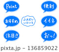 シンプルでかわいいカラフル吹き出しのイラストセット シンプルでかわいいカラフル吹き出しのイラストセット 136859022