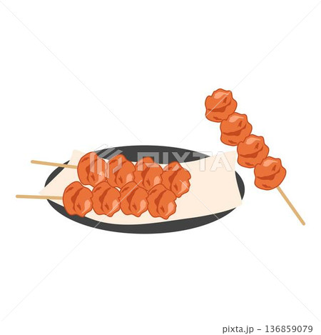 Kwek kwek or Deep fried quail eggs on a stick Kwek kwek or Deep fried quail eggs on a stick 136859079