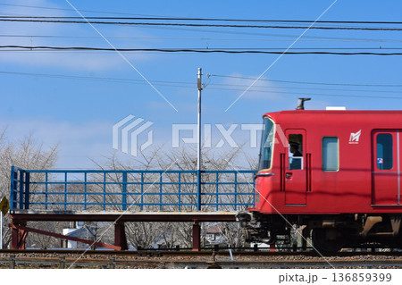 名古屋鉄道。名鉄尾西線、山崎駅 名古屋鉄道。名鉄尾西線、山崎駅 136859399