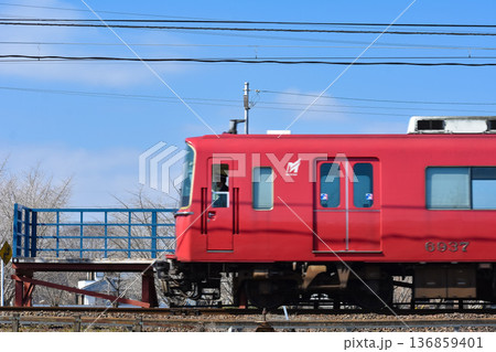 名古屋鉄道。名鉄尾西線、山崎駅 名古屋鉄道。名鉄尾西線、山崎駅 136859401
