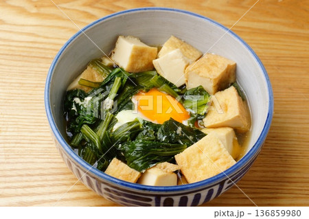 青梗菜と厚揚げ 136859980