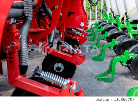 Modern agricultural machinery and equipment. Industrial details. 136860707