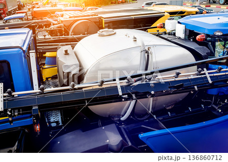 Modern agricultural machinery and equipment. Industrial details. 136860712