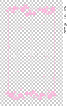 Vertical frame with cherry blossoms 136860976