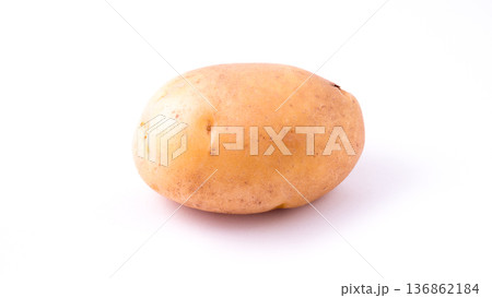 one whole potato, isolated on white background one whole potato, isolated on white background 136862184