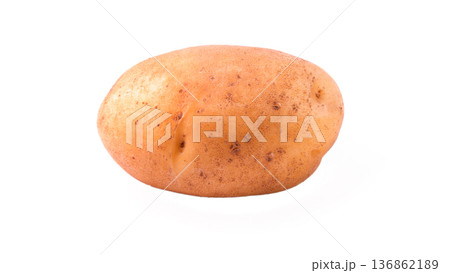 one whole potato, isolated on white background 136862189