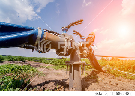 Drip irrigation system. Water saving drip irrigation system Drip irrigation system. Water saving drip irrigation system 136862486