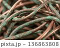 Copper electrical wire with traces of oxidation 136863808