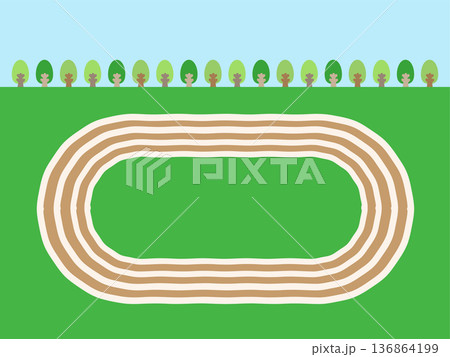 運動場（グラウンド)　イラスト 136864199