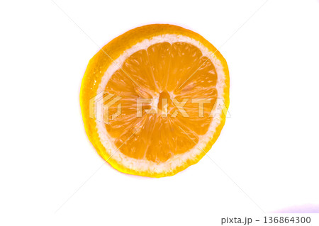 Half a lemon on a white background in isolation Half a lemon on a white background in isolation 136864300