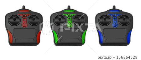 remote control for a children's toy or drone, isolated on a white background 136864329