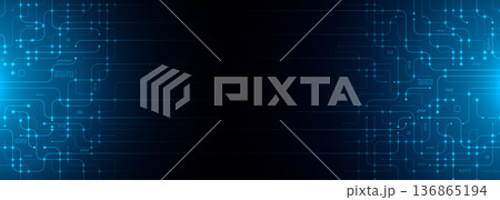 Circuit board background for web banner. Circuit board background for web banner. 136865194