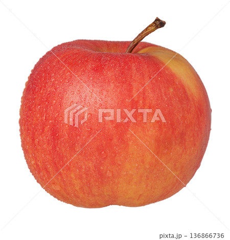 Red ripe apple isolate on white background. Healthy food, apple. 136866736