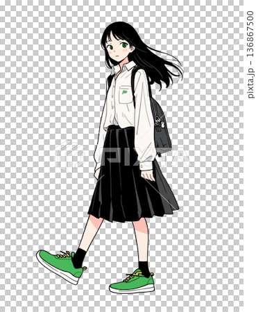 女孩去上學 136867500