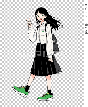 女孩去上學 女孩去上學 136867501