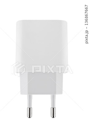 power adapter for phone tablet, on white background power adapter for phone tablet, on white background 136867667