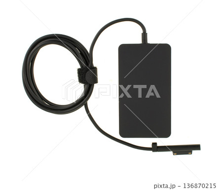 laptop power adapter, isolated on white background laptop power adapter, isolated on white background 136870215
