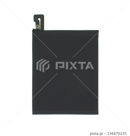 battery for phone, spare part for phone, on white background battery for phone, spare part for phone, on white background 136870235