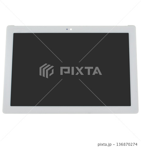 Screen for a tablet, a spare part for a tablet, on a white background Screen for a tablet, a spare part for a tablet, on a white background 136870274
