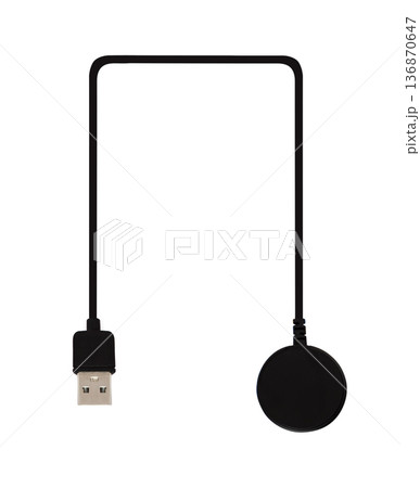 wireless charger for phone isolated on white background wireless charger for phone isolated on white background 136870647