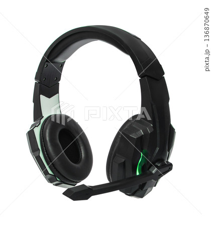 headphones for a computer, headset, isolated on a white background 136870649