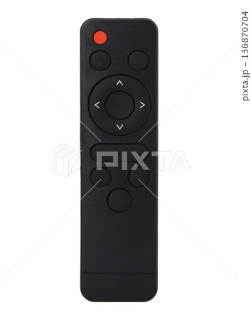 remote control for a TV or other household appliances, isolated on a white background remote control for a TV or other household appliances, isolated on a white background 136870704