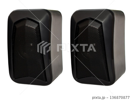 Acoustic speakers, acoustic system on a white background in isolation 136870877